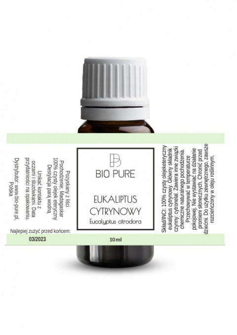 BIO PURE - Eukaliptus cytrynowy - Olejek eteryczny | 10 ml