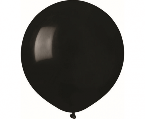 Balon pastelowy czarny, 48 cm