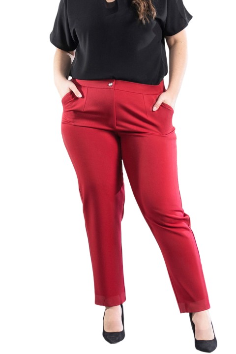 Spodnie LOLKA eleganckie czerwone 40