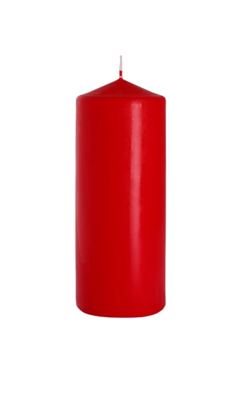 Klasyczna świeca walec czerwona 8cm 90h