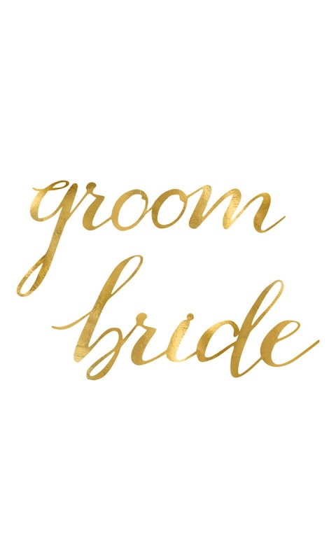 Zawieszki Gold Bride Groom