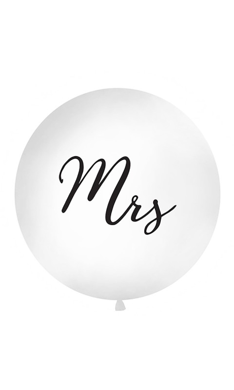 Balon 1 m White Mrs