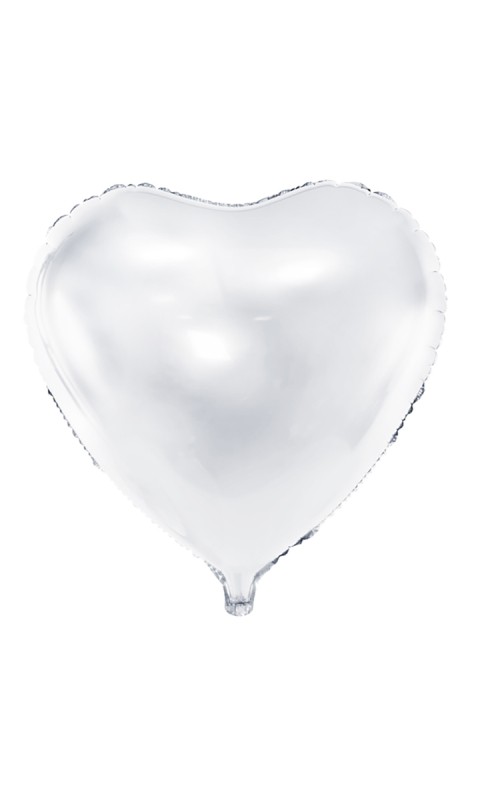 Balon foliowy Serce 61 cm biały