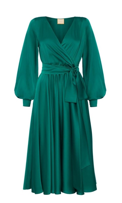 Zielona rozkloszowana sukienka midi Allison 