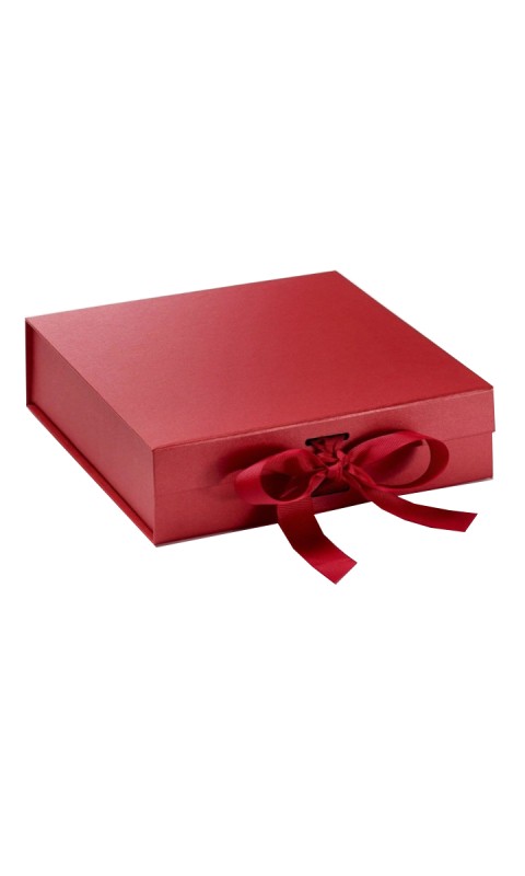 Pudełko ozdobne M NISKIE - czerwone imienne