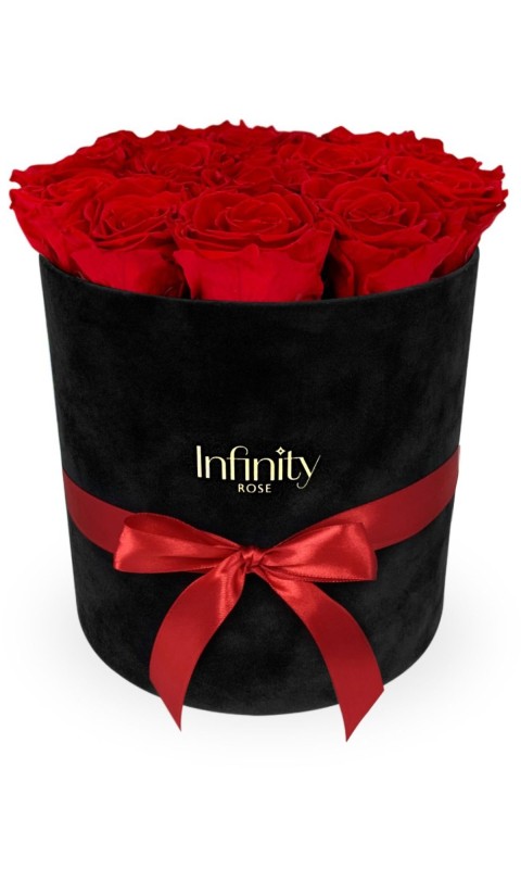Flowerbox czerwone wieczne róże Infinity Rose