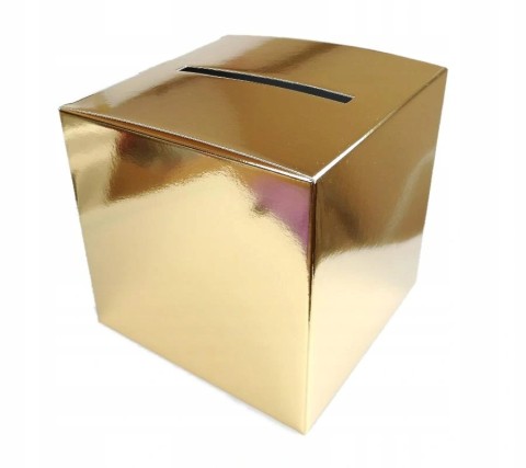 Pudełko na koperty złote lustro