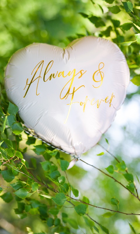 Balon serce Always & Forever 45cm- różowy